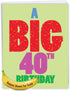 NobleWorks 40th Jumbo Birthday Greeting Card (8.5 x 11 Inch, Funny Card for 40 Year Olds, Milestone Notecard)