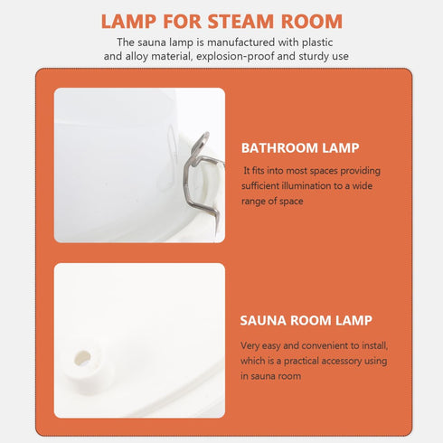 8.07X3.93X3.34 Inches jojofuny Sauna Explosion-Proof Light Shade Flush Mount Ceiling Lamp Cover Anti-Fog Vapor Proof