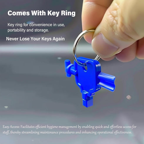 3-in-1 Dispensers.Blue,Pack 1 Plastic Dispenser Key Suitable for Toilet Paper Dispensers,Paper Towel Dispensers
