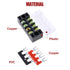 Hilitchi 12pcs 600V 15A 4 Position Double Row Screw Terminal Strip and 400V 10A Red/Black Pre Insulated Barrier Strip