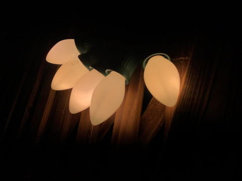 25 Pack C7 White LED Replacement Bulbs 0.6 Watt E12 Base Indoor Night Light for Christmas Decor