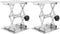 JOIKIT 2 PCS 8 x 8 Inch Stainless Steel Lab Jack Scissor Stand, Expandable Height Range from 85mm to 280mm