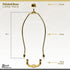 HA-1001-8PB-1 8 inch, Royal Designs, Inc. Heavy Duty Harp for Lamp Shade Holder, Polished Brass Base