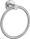 FORIOUS Brushed Nickel Towel Ring, SUS304 Stainless Steel Hand Towel Holder, Modern Wall Mounted Towel Rack