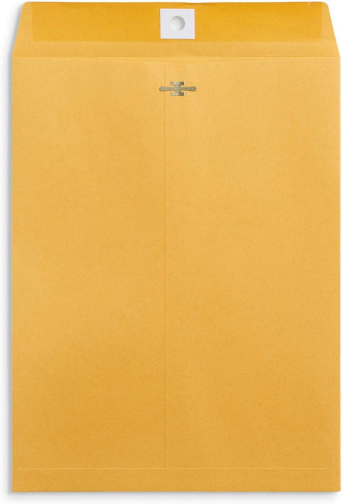Blue Summit Supplies 100 9” x 12” Clasp Envelopes, Gummed Seal Mailing Envelopes for Larger Papers