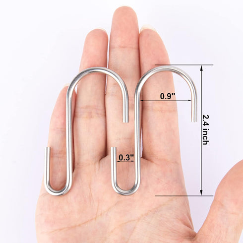 30PCS S Hooks, Premium Stainless Steel S Hooks for Hanging Kitchenware, Professional S Shaped Hooks for Pots and Pans