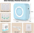 Pocket Printer for iPhone/Android, Wireless Mini Sticker Printer with 10 Rolls Thermal Paper, Portable, Blue