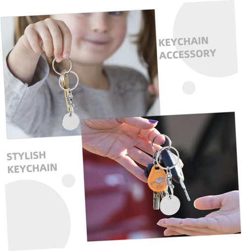 1piece GANAZONO Trolley Tokens Key Quarter Keychain Holder Shopping Cart Coin Keyring for Women