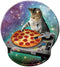 Pizza Cat Mouse Pad, Delicious Food Hipster Cool Cat Design, Memory Foam with Wrist Rest Support