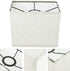 Generic Linen Lampshade Cordless Table Lamp Shade Square Lampshades for Table Lamps Linen Rectangular Lamp Shade