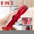 8-in-1 Multi-purpose Faucet and Sink Installer Wrench for Toilet Bowl, Sink, Bathroom, Kitchen Plumbing Repair (Red)