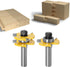 1/4 Inch Set 1-1/4" Shank Adjustable Tongue & Groove Router Bit Stock Woodworking Cutting Milling Tools for Doors
