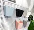 4 Sets Square Pegboard Bins with Hooks, Pegboard Tool Organizer for Office, Craft Box Organizer, Black