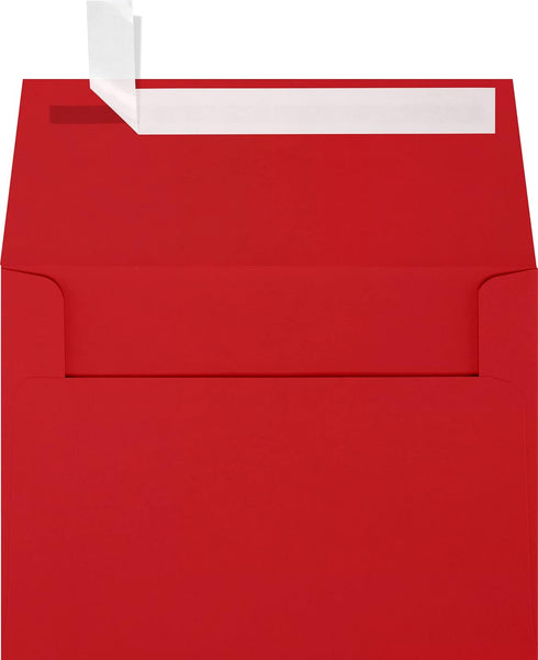 LUXPaper A6 Invitation Envelopes | 4 3/4" x 6 1/2" | 50 Qty | Peel & Press | Ruby Red | 80lb. Text