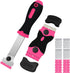 DEKEones Razor Blade Scraper - 2 PCS Tool for Removing Labels, Stickers, Grease from Windshield, Glass (Pink)