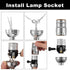 SIXZOONM E26 Bulb 1-Pack UL Listed lamp Socket - Silver, Light Socket Replacement with ON/Off Switch, Lamp Fixture