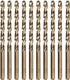Hymnorq 3/16 Inch M35 Cobalt Steel Twist Drill Bit Set - Extremely Heat Resistant Jobber Length, 10pcs