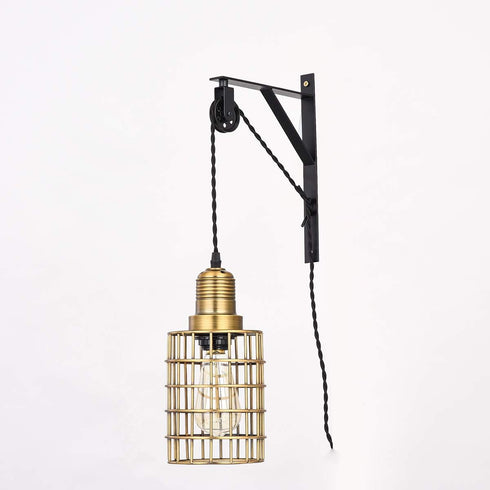 Set 2 Topotdor Wall Mount Bracket and Pulley of for Vintage Farmhouse Hanging Lighting DIY Industrial Pendant Light