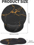 Mouse Pad Wrist Support - Ergonomic Gel Mouse Pad with Wrist Rest, Comfortable for Laptop, Black Marble
