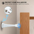 HOME MASTER HARDWARE 12 Pack Door Stoppers, White Rubber Door Draft Stopper for Bottom of Door, Heavy Duty Flexible