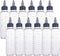 BENECREAT 12 Pack 110ml Transparent Plastic Dispensing Bottles with Twist Cap for Liquids, Inks, Oils, Crafts