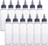 BENECREAT 12 Pack 110ml Transparent Plastic Dispensing Bottles with Twist Cap for Liquids, Inks, Oils, Crafts