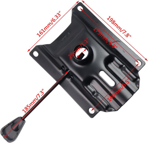 Office Chair Tilt Base, Heavy Duty Control Lift Mechanism Black Swivel Base Plate 6.8" x 5.5" Mouting Holes Dimension Office Chair Parts Replacement