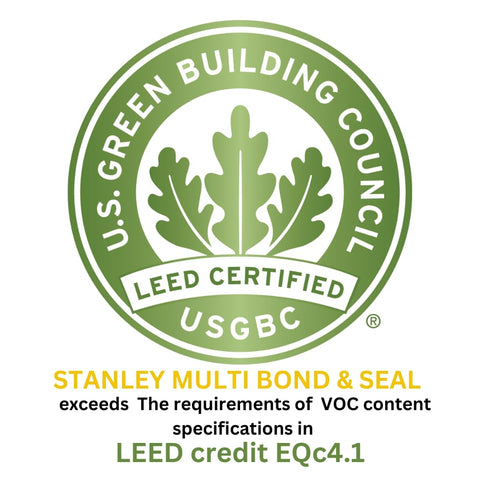Stanley Multi Bond & Seal Hybrid Polymer - 9.8 fl.oz. - Eco-Friendly, Flexible Caulk for Roofing, Gutter, Window, Door