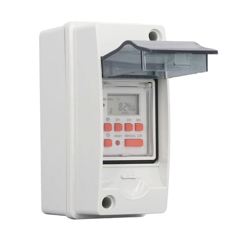 7 40A 120 277VAC 20 Day Digital Timer Power Switch Schedules Built-in Battery for Water Heater, Pool Pump, SPA System