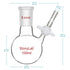 stonylab 100 ml Borosilicate Glass Single-Neck Reaction Flask with 24/40 Joint and PTFE Stopcock Valve