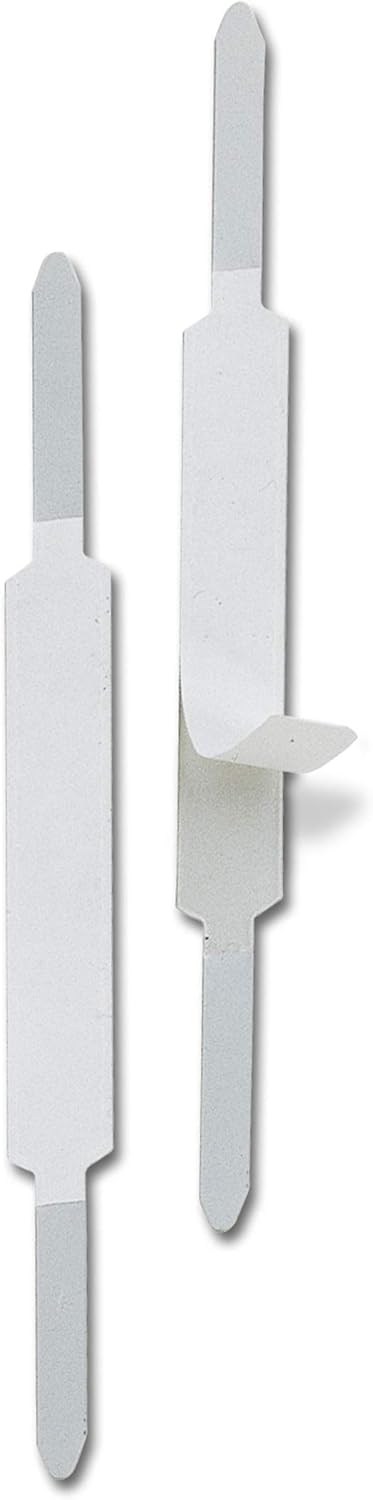 Officemate Self Adhesive Prong Paper Fasteners, Matte Steel Finish, 1 inch Capacity, Box of 100