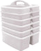 Teacher Created Resources White Portable Plastic Storage Caddy 6-Pack for Classroom and Office Organization
