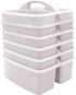 Teacher Created Resources White Portable Plastic Storage Caddy 6-Pack for Classroom and Office Organization