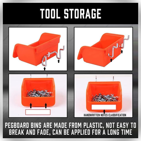 HORUSDY 238-Piece Pegboard Hooks Assortment with Pegboard Bins for Organizing Various Tools