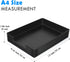 Letter-Size Tray, A4 Plastic Paper Tray, Desk Drawer Organizer, Multi-use Large Storage Basket for Home, Office
