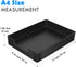 Letter-Size Tray, 2PCS Plastic Stackable A4 Paper Tray, Multi-use Large Storage Basket for Office Home Supplies, 13 x
