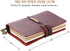 Refillable Handmade Travelers Notebook, Leather Travel Journal Notebook for Men & Women, Perfect for Writing, Gifts, Travelers, 5.2" x 4" Inches - Wine