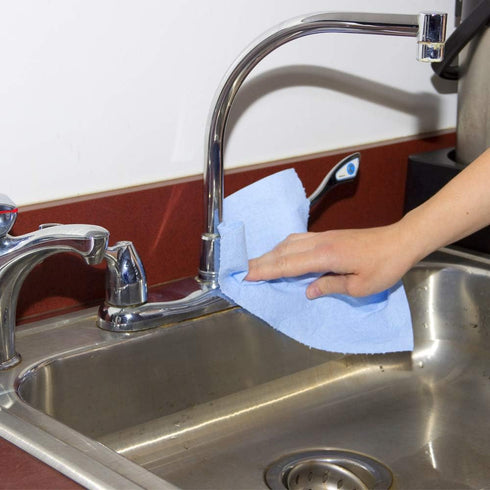 TaskBrand N-V040CGB V40 10 11.5 Inches, 200 Blue Value Series Center Pull Wiper Sheets, All-Purpose Disposable Cleaning
