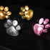 4 Solar Dog Animal Paw Print Lights, Garden Statue Lantern LED Path Light for Pathway Lawn Yard Outdoor Decorations