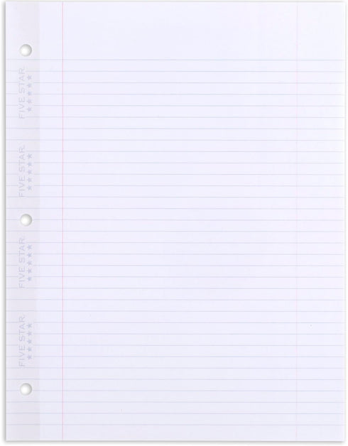 Five Star Insertable Loose Leaf Paper - College Ruled Filler Paper, 8-1/2" x 11", 75 Sheets