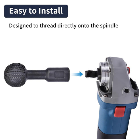 Sphere Rotary Burr for 4 1/2 and 5 Inch Angle Grinder, 5/8-11 Threads, Ball Gouge Attachments for Woodworking