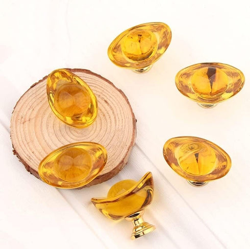 VIGANI knobs,4Pcs Cute Drawer Pulls,Cabinet Door Cupboard Crystal Glass Cabinet Knobs,Pull Handle with Screw,Drawer