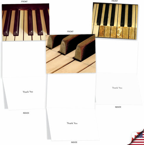 The Best Card Company 10 Assorted Thank You Note Cards Box Set, 4 x 5.12 Inch with Envelopes