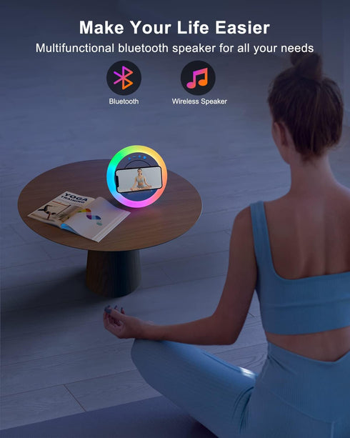 Swarmir Bluetooth Speaker with Lights, Wireless Charging Speaker, Best Birthday Gift Ideas Teenage,Applicable