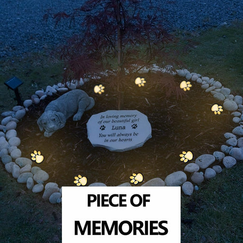 SKYINGFEW Set 4 Pack Paw Print Solar Lights - of Dog Animal Lights Waterproof,Paw Print Solar Lighting Outdoor Garden