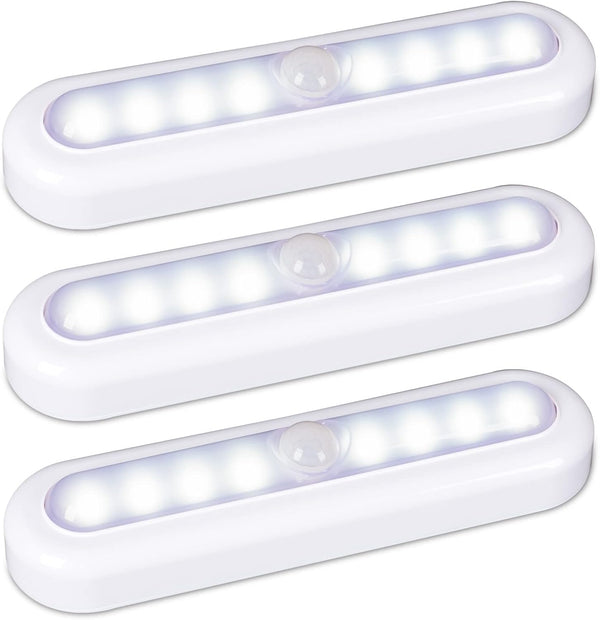 STAR-SPANGLED 3 Pack 7 Motion Sensor Lights Indoor Battery Operated, Stick on