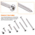 210-Pcs 304 Stainless Steel Round Pan Head Phillips Cross Wood Screws Assortment Kit, # 6 5/16'' to 1-1/2''