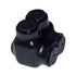 Black Insulated Multi-Tap Connector - 2 Wire Port Electrical Wire Connectors, 350-6 Wire Range, Dual-Rated