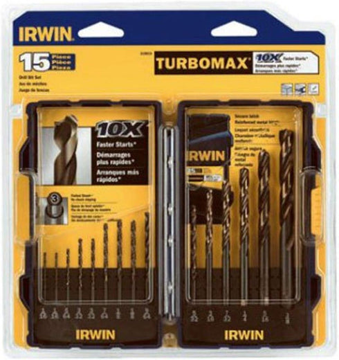 Irwin Industrial Tools 318015 TurboMax Turbo Point Drill Bit Set, 15-Piece by IRWIN