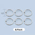BAZIC Loose Leaf Binder Ring 1.5", Nickel Plated Steel Metal Ring for Flash Cards, 8/Pack